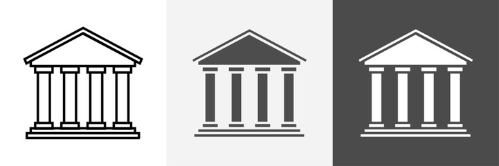 Bank icon set vector art