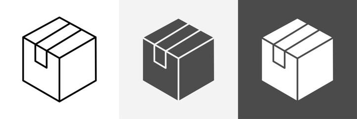 Box icon set vector art