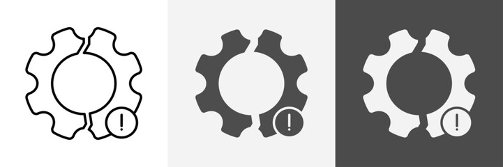 Disruption icon set vector art