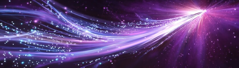 Glowing Fiber Optic Internet Cables