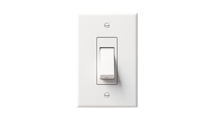 White Light Switch on Wall Plate for Home Improvement Projects