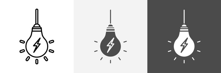 Light Bulb icon set vector art