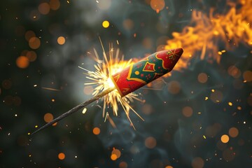 Diwali rocket cracker sparkle  Light