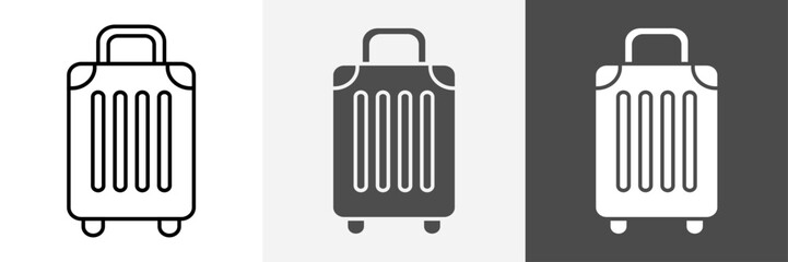 Luggage icon set vector art