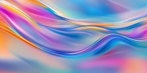 Fototapeta premium A captivating blend of flowing colors, showcasing soft purple and blue waves against a gentle gradient background.