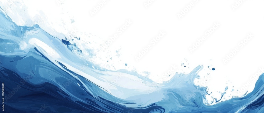 Poster dynamic ocean waves create a calming yet powerful backdrop for various designs and messages