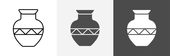 Pottery icon set vector art