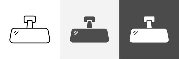 Rear Mirror icon set vector art