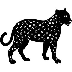 leopard silhouette vector