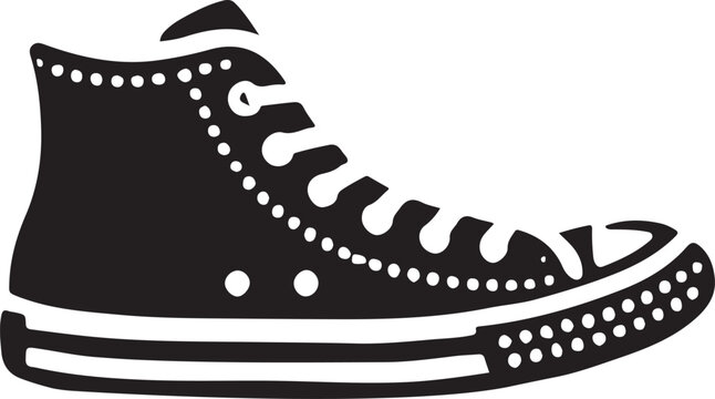 Shoe icon silhouette design in white background
