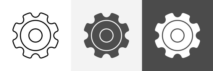 Settings icon set set vector art