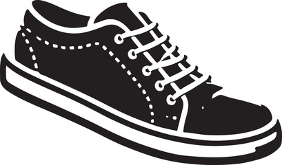 Shoe icon silhouette design in white background