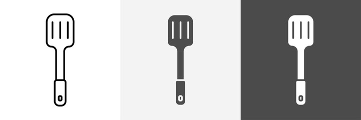 Spatula icon set vector art
