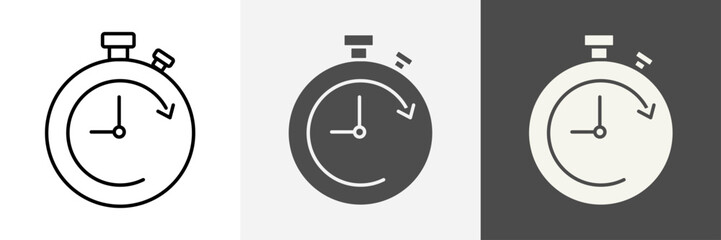 Stopwatch Icon set vector art