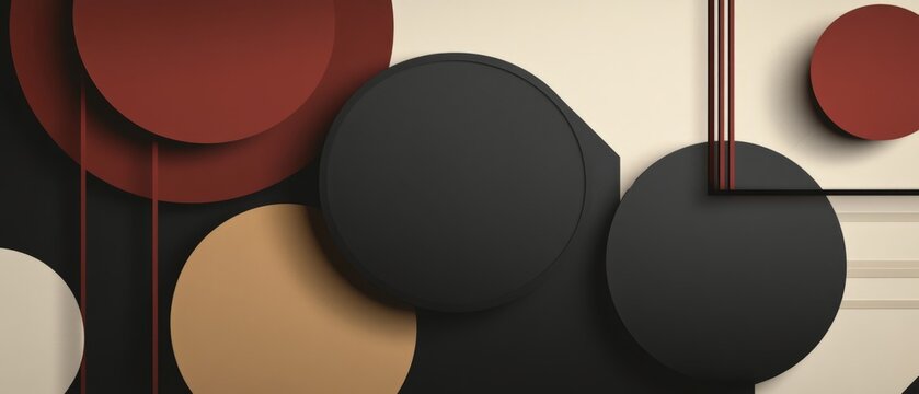 Bold geometric shapes create a modern abstract banner template with blank space for customization - Powered by Adobe