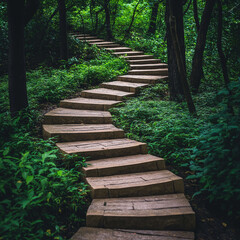 stairs in the forest