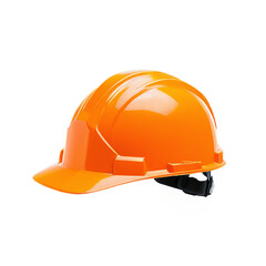 orange construction helmet isolated on transparent background