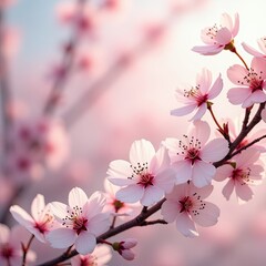La serenidad de la primavera: cerezos en flor a orillas de un río apacible