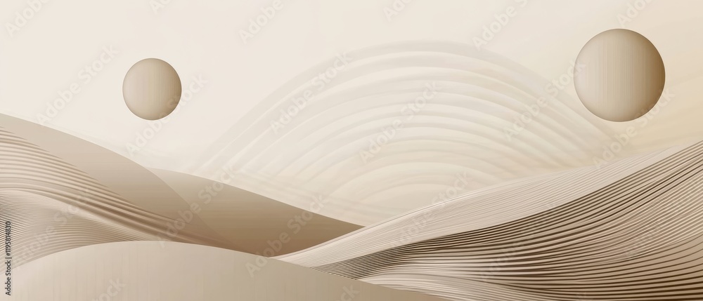 Poster banner template featuring subtle geometric shapes with a modern minimalist design that emphasizes cl