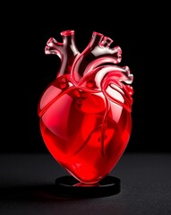 Radiant Red Glass Heart