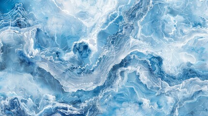 Obraz premium Aegean teal marble swirl texture with a nautical theme background Coastal living style home decor for summer Seamless pattern featuring fluid blue water flow effect on dyed textile