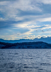 Bariloche beach landscape, rio negro province, argentina
