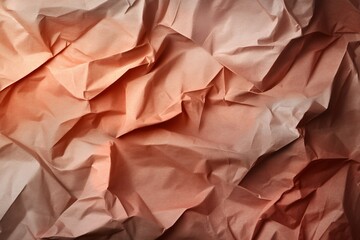 Fototapeta premium Crumpled orange paper texture background