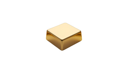 Photo of gold brick isolated on transparent background