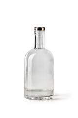 glass bottle of gin on white background -mockup