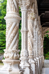 Naklejka premium Luso, Portugal. Exterior details of the Bussaco Palace.