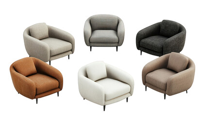 Modern Armchairs Upholstered Seating Home Decor Furniture Collection Interior Design Living Room