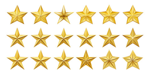 Obraz premium set of golden stars isolated