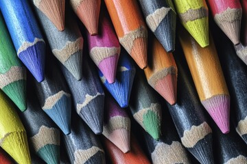 overlapping graphite crayon loops background