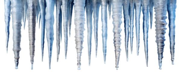 icicles on a blue background