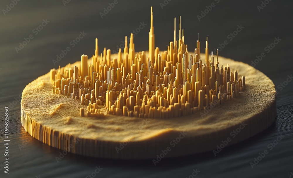 Poster abstract tech background with a 3d illustration, showcasing quantum computer architecture within a f