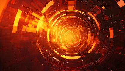 Obraz premium Future technology line background and light effects, an abstract future technology concept design scene illustration.