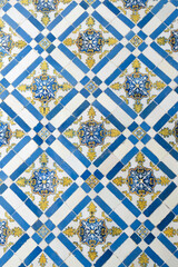 Lisbon, Portugal. Traditional Portuguese Azulejo ceramic tiles.
