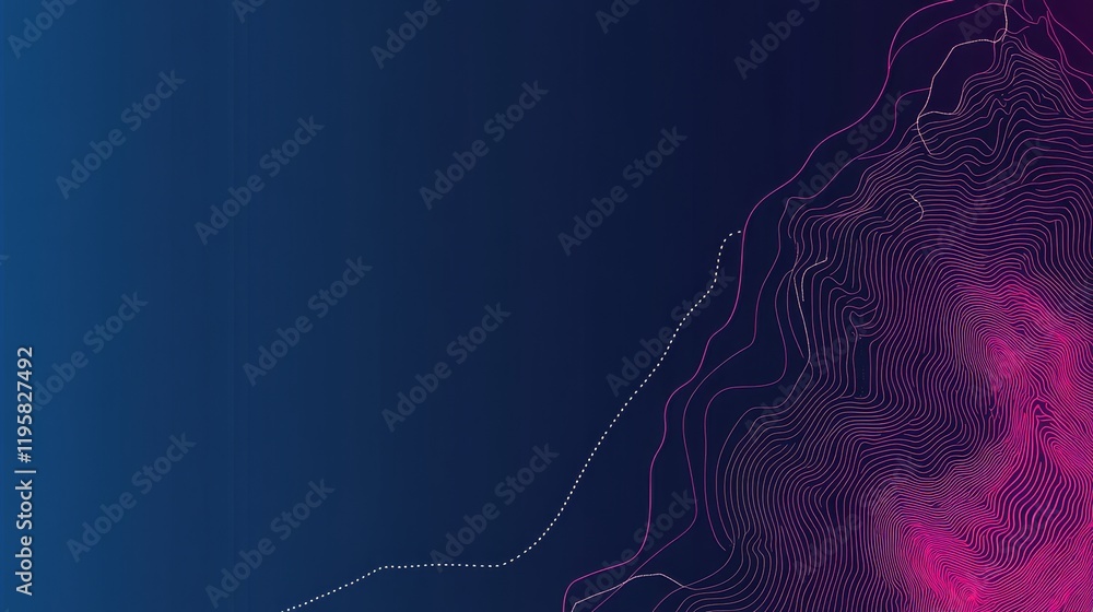 Poster big data concept. information field, data flow. digital neural network. introduction of stock. cyber