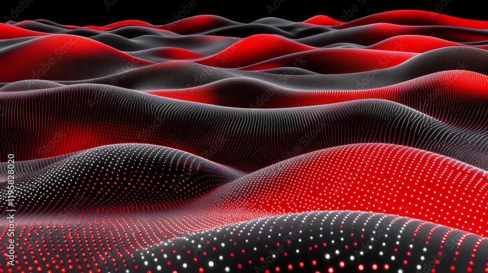 Poster big data funnel. an abstract 3d illustration. this concept features a technology neural network back
