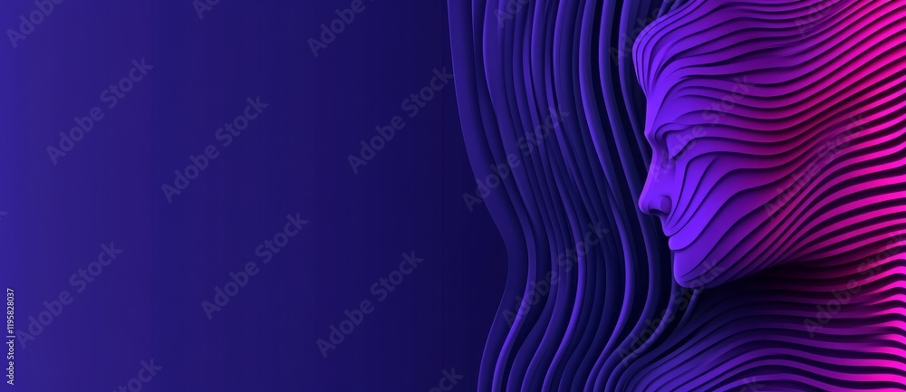 Poster high-speed data transfer with big data visualization and internet technology 3d illustration, neural