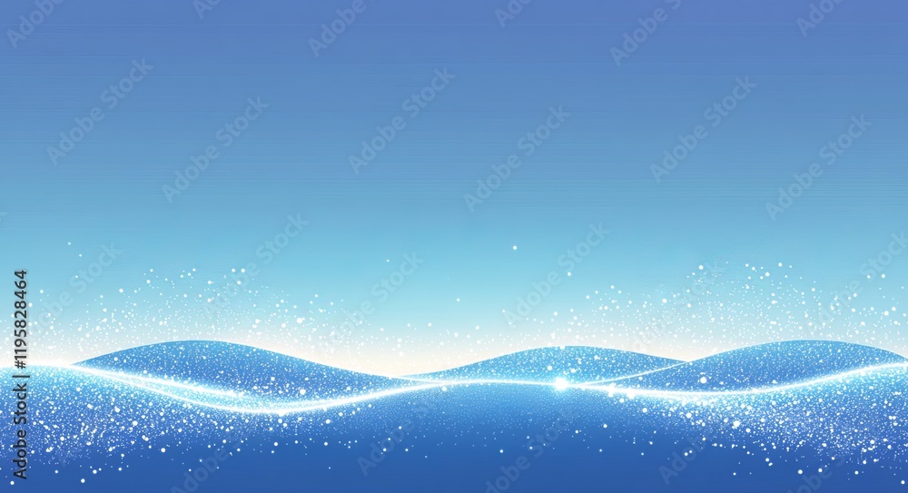 Poster digital wave particle. spreading sound waves. concept of artificial mind. abstract 3d illustration o