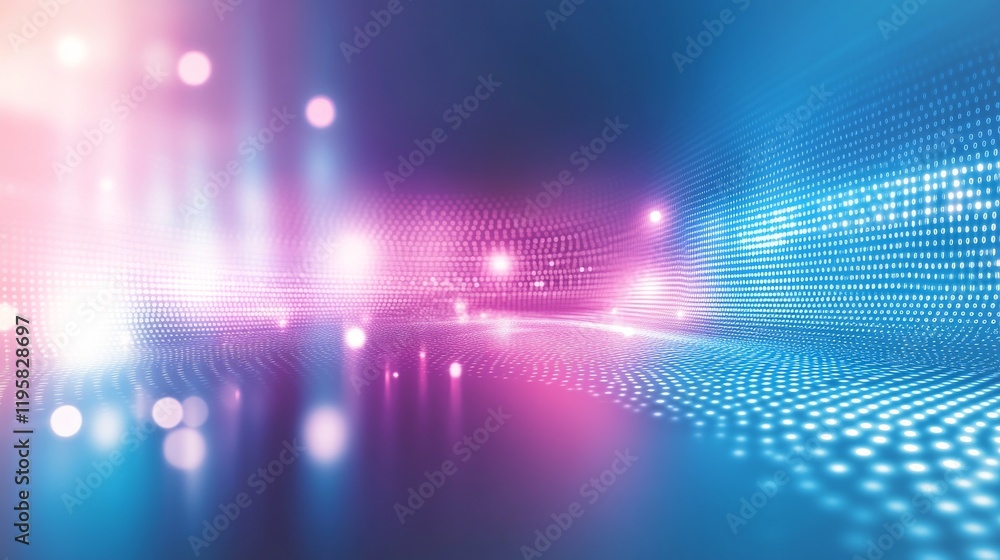 Poster hexagonal nano grid integrated into a molecular network of interconnected honeycombs, resembling a n