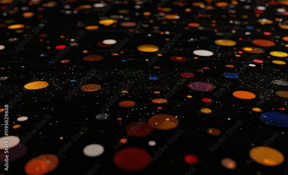Poster data particles moving through neon strings in an information flow, depicted as a 3d illustration of 