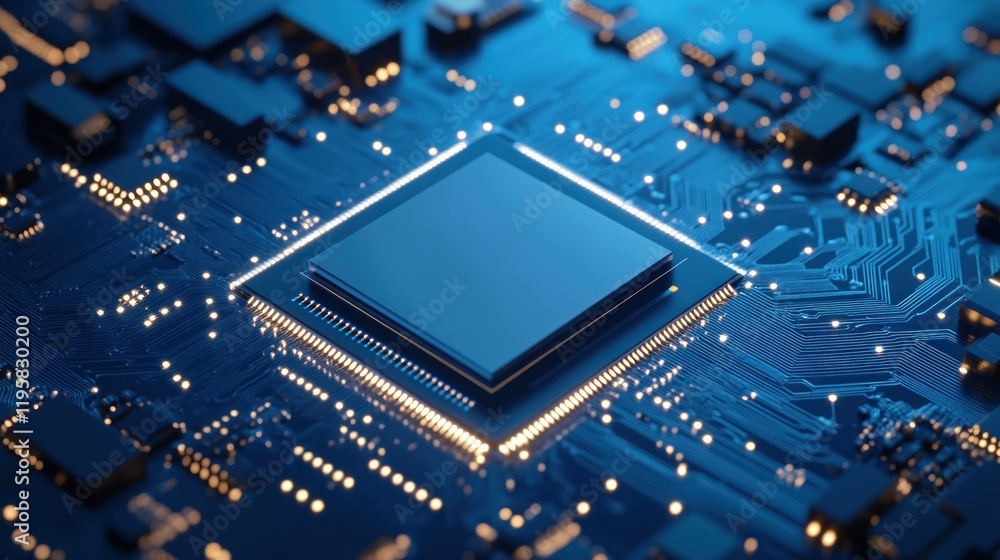 Poster central processing unit on circuit board technology