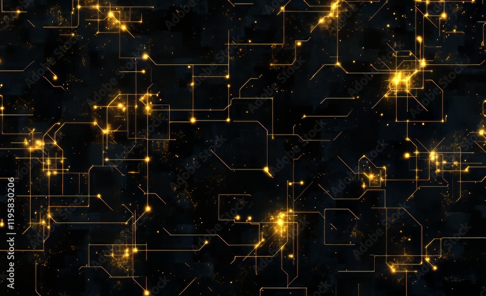 Poster 3d illustration of an abstract tech background featuring quantum computer architecture. highlighting