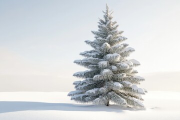 Fototapeta premium Fir tree covered with snow Fir tree covered with snow
