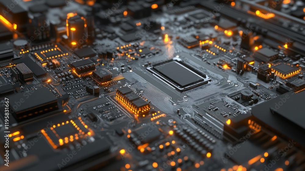 Aufkleber Illuminated Circuit Board With Integrated Components
