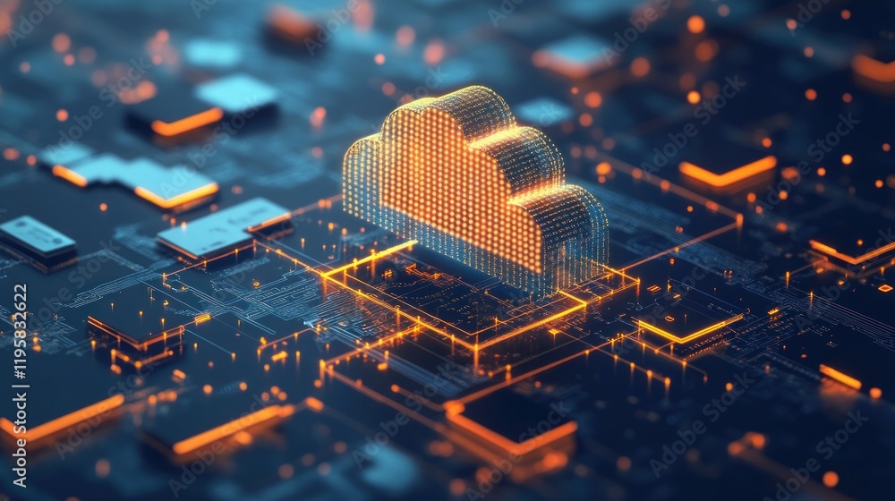 Poster Digital Cloud Computing Network Infrastructure Data