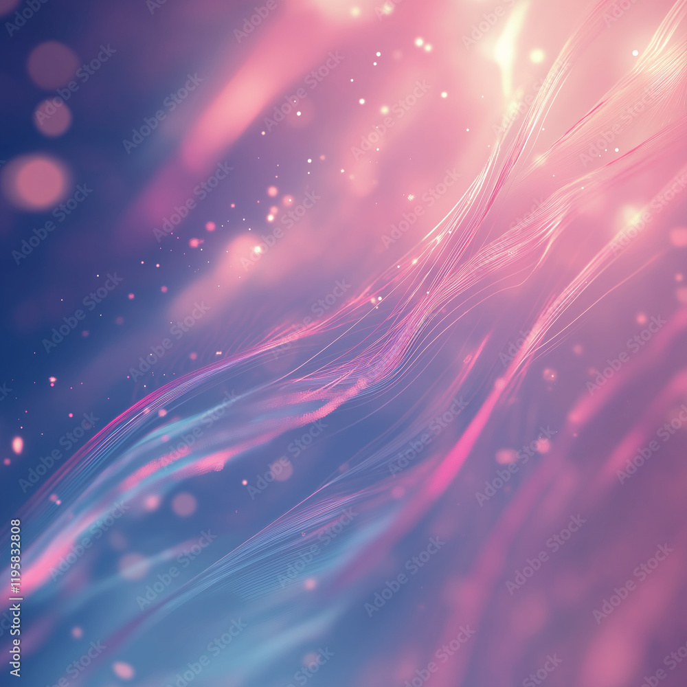 Poster abstract futuristic glowing waves: dynamic neon lines wallpaper background art space style curve