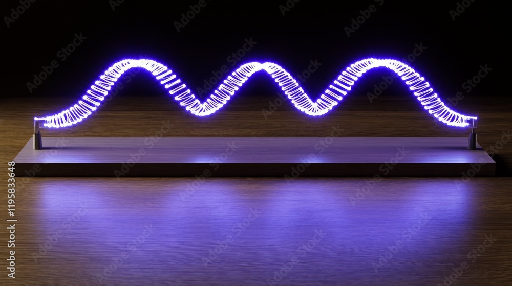 Poster a futuristic neon backdrop features a spiraling neon chain intertwined with cyberpunk information bl